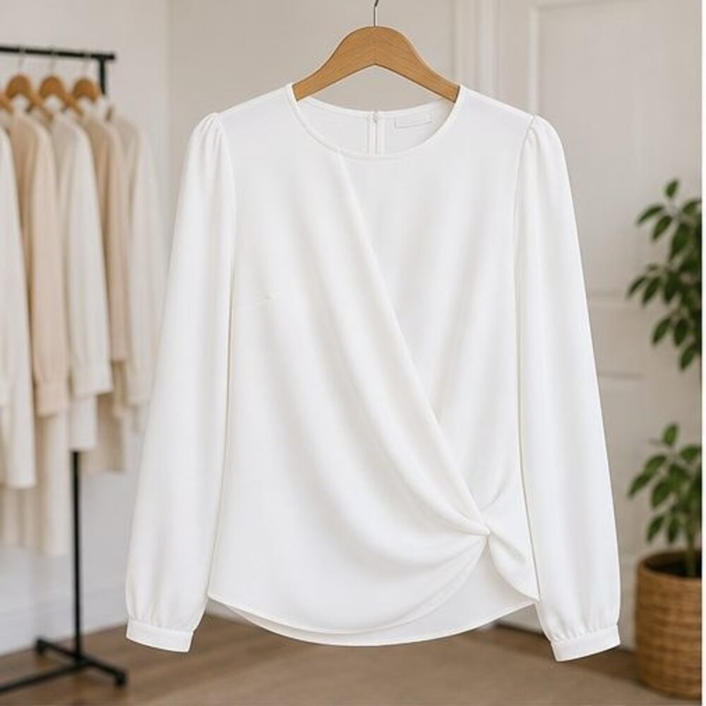 White V Neck Top